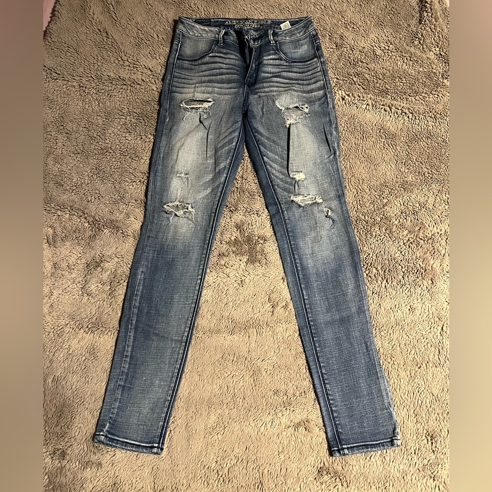 American Eagle Distressed Jeggings Size 4
